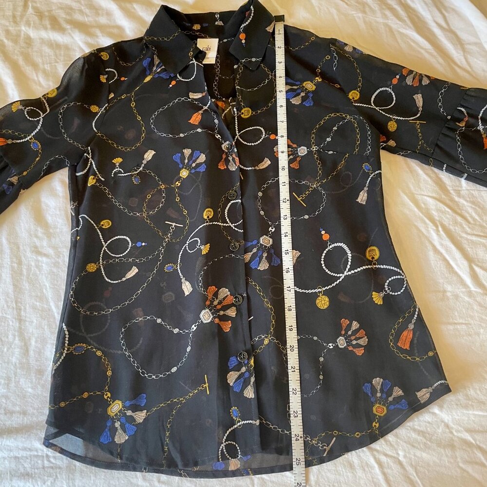 CAbi Collared Black Button-down Blouse - image 9